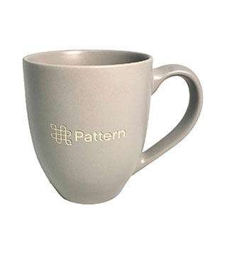 PA1-008 - Ceramic Bistro Coffee Mug - Matte Grey