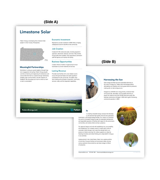 PA1P-S004 - Limestone Solar Fact Sheet (Pack of 50)