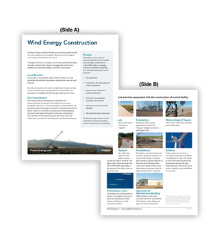 PA1P-S011 - General Wind Construction  | Fact Sheet (Pack of 50)