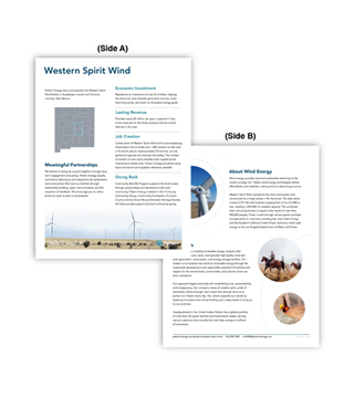 PA1P-S044 - Western Spirit Wind | Fact Sheet (Pack of 50)