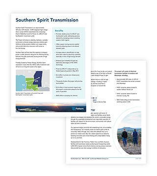 PA1P-S046 - Southern Spirit Transmission | Fact Sheet (Pack of 50)